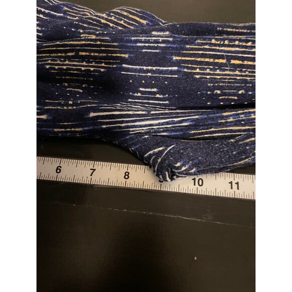 Womens Leggings Medium Blue Abstract Crochet Bell Bottom Flare Festival Boho - Picture 5 of 7